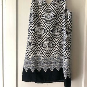Navy patterned shift dress